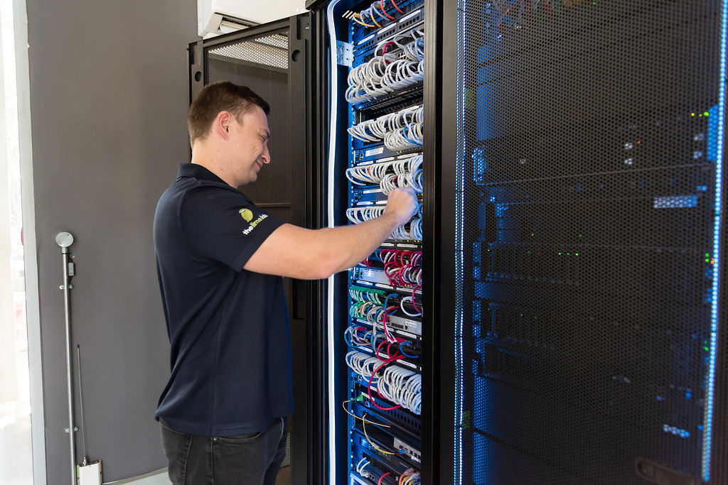 A NETCONFIG team member at work