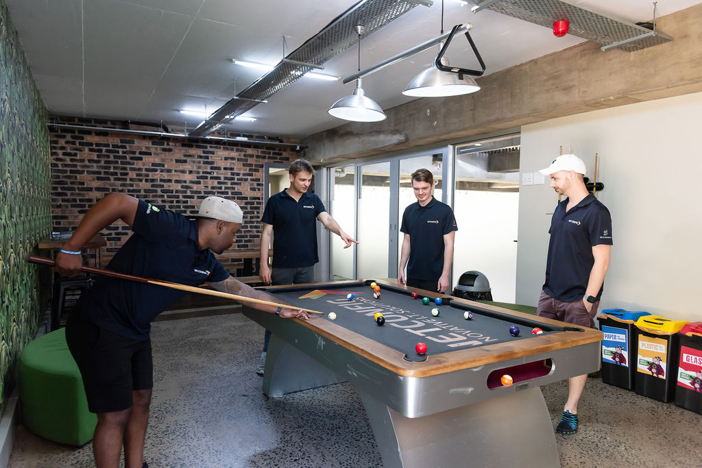 The NETCONFIG team at a company event