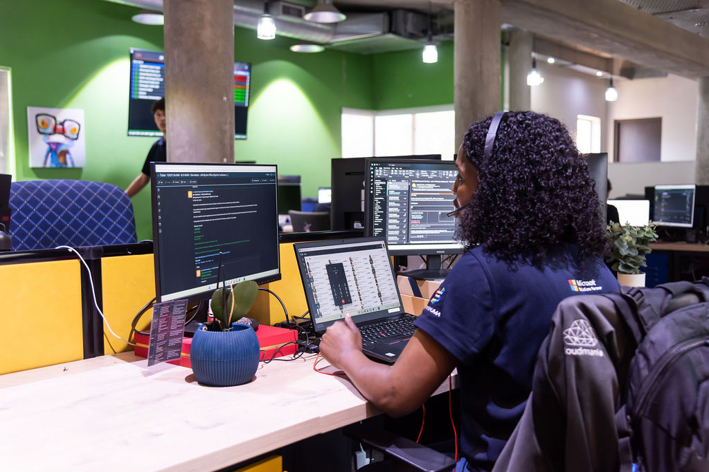 A NETCONFIG technician at work